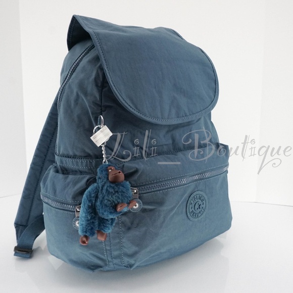 Kipling Ezra Travel Bag School Backpack Polyamide BP4387 Delicate Blue NWT $119